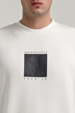 Bisiklet Yaka Ekru Slim Fit Sweatshirt 24FWM60183