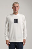 Bisiklet Yaka Ekru Slim Fit Sweatshirt 24FWM60183