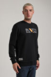 Bisiklet Yaka Lacivert Slim Fit Sweatshirt 24FWM60184