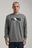 Bisiklet Yaka Siyah Slim Fit Sweatshirt 24FWM60184