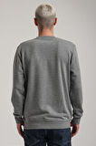 Bisiklet Yaka Siyah Slim Fit Sweatshirt 24FWM60184