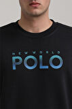 Bisiklet Yaka Lacivert Slim Fit Sweatshirt 24FWM60186