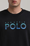 Bisiklet Yaka Lacivert Slim Fit Sweatshirt 24FWM60186