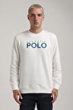 Bisiklet Yaka Ekru Slim Fit Sweatshirt 24FWM60186