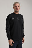 Bisiklet Yaka Lacivert Slim Fit Sweatshirt 24FWM60188