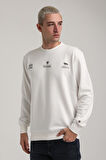 Bisiklet Yaka Ekru Slim Fit Sweatshirt 24FWM60188