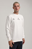 Bisiklet Yaka Ekru Slim Fit Sweatshirt 24FWM60188