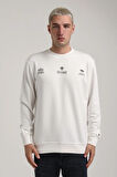 Bisiklet Yaka Ekru Slim Fit Sweatshirt 24FWM60188