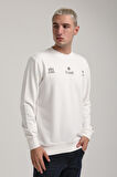 Bisiklet Yaka Ekru Slim Fit Sweatshirt 24FWM60188