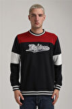 Bisiklet Yaka Lacivert Slim Fit Sweatshirt 24FWM60192