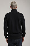 Dik Yaka Lacivert Slim Fit Sweatshirt 24FWM60196