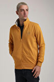 Dik Yaka Hardal Slim Fit Sweatshirt 24FWM60196