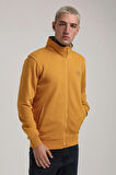 Dik Yaka Hardal Slim Fit Sweatshirt 24FWM60196