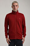 Dik Yaka Bordo Slim Fit Sweatshirt 24FWM60196