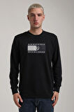 Bisiklet Yaka Lacivert Slim Fit Sweatshirt 24FWM60199