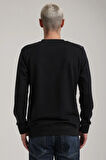 Bisiklet Yaka Lacivert Slim Fit Sweatshirt 24FWM60199