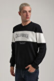 Bisiklet Yaka Lacivert Slim Fit Sweatshirt 24FWM60203