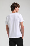 Beyaz Slim Fit Basic Pamuklu Tişört 25SSM20341