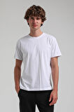 Beyaz Slim Fit Basic Pamuklu Tişört 25SSM20341