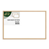 Gen-Of 60x90 Ahşap Çerçeve Duvara Monte Yazı Tahtası Beyaz (GEN-101)