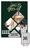Gen-Of GK-2035 Laser Etiket 52.5x33 100 Sayfa(3600 Etiket)