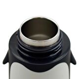 BottleBoss Penguen Figürlü Paslanmaz Çelik Çocuk Matarası 350 Ml Siyah