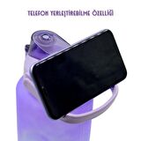 BottleBoss Pastel Renk Geçişli Sızdırmaz Kapak Motivasyon Matarası 2 Litre Sticker HEDİYELİ Mor