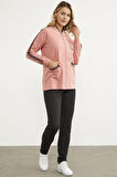 Taş Baskılı Tunik Eşofman Takım - Pembe
