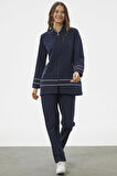 Büyük Beden Tunik Eşofman Takım - Lacivert