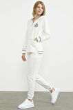 Nakış Detaylı Jogger Eşofman Takım - Ekru