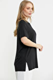 25Y2202-60066 SEMENTA TRİKO YAKA KONBİNLİ KISA KOL BLUZ