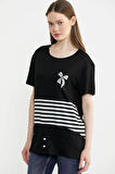 25Y2231-60086 SEMENTA BASKILI ÇİZGİ DTY. TSHIRT