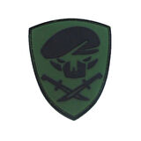 Single Sword Komando Bere-Bıçak Plastik Patch - Peç HAKİ