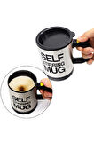 Siyah Karıştırıcı Özellikli Mikser Kupa Bardak Self Stirring Mug