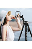 Np-8830 155 Cm Bluetooth Kumandalı Profesyonel Telefon Kamera Tutucu Çantalı Tripod