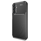 Galaxy A54 ile Uyumlu Kılıf Karbon Delüx Parmak İzi Yapmayan Ultra Slim Tpu Silikon Siyah