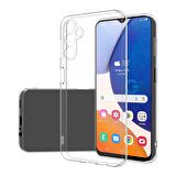 Galaxy A14 ile uyumlu Kılıf Süper Pürüzsüz Yüzey Şeffaf Silikon Kapak