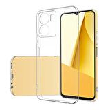 Vivo Y16 ile uyumlu Kılıf Süper Pürüzsüz Yüzey Şeffaf Silikon Kapak