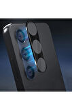 Galaxy S23 Ile Uyumlu Kamera Lens Koruma Ile Uyumlu Halcyon Tam Kaplayan Kamera Koruma Siyah