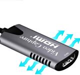 Coverzone Type C Video Capture Yakalama Kartı Uçlu HDMI to Type-C PC Bilgisayar Video Adaptör Çevirici