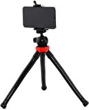 Coverzone Flexible Youtuber 30cm Ahtapot 360 Derece 320gr Selfie Telefon Tutuculu 3 Ayaklı All in one Tripod