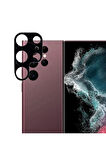 Galaxy S22 Ultra Ile Uyumlu Kamera Lens Koruyucu 3d Kavisli Cam Siyah