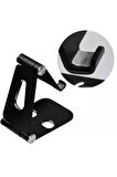 Komple Alüminyum Ayarlanabilir Katlanabilir Ergonomik G50 Telefon Tutucu Standı Desk Holder Siyah