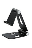 Komple Alüminyum Ayarlanabilir Katlanabilir Ergonomik G50 Telefon Tutucu Standı Desk Holder Siyah