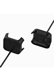 Redmi Watch Ile Uyumlu Akıllı Saat Şarjı Manyetik Şarj Adaptörü Usb Şarj Kablosu Siyah