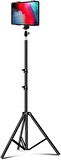 Coverzone Tablet Tripodu 7-10,1 inch Tabletler ile Uyumlu 90° Açılı 50 cm-200 cm Açılabilir Katlanabilir Tripod