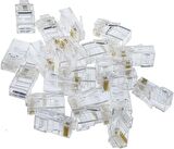 RJ45 Ethernet Plastik Konnektör Ucu 25 Adet