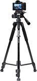 Coverzone Tripod Kalın Sağlam Aliminyum Gövdeli Profesyonel Telefon Tutucu Çantalı 150 Cm Tripod Neepho F8820