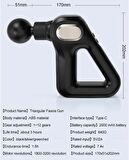 Coverzone Masaj Aleti 30W Motorlu Derin Doku Kas Masaj Tabancası 12 Kademeli Masajı Type-C Hızlı Şarj Girişli 8 Farklı Masaj Başlıklı F750 Kırmızı