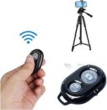 Coverzone Tripod Bluetooth Kumandalı Şarjlı Kalın Sağlam Aliminyum Kalın Gövdeli Profesyonel Telefon Tutucu Çantalı 170 Cm Tripod Neepho F8840